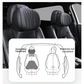 Car headrest neck and waist pillow